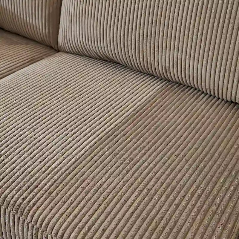 Canapé d'angle réversible en tissu polyester pour salon