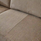 Canapé d'angle réversible en tissu polyester pour salon