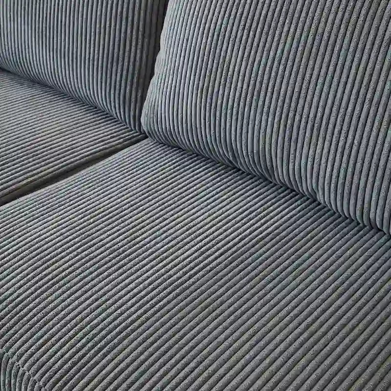 Canapé d'angle réversible en tissu polyester pour salon