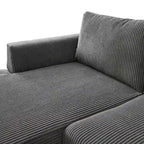 Canapé d'angle réversible en tissu polyester pour salon