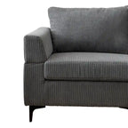 Canapé d'angle réversible en tissu polyester pour salon