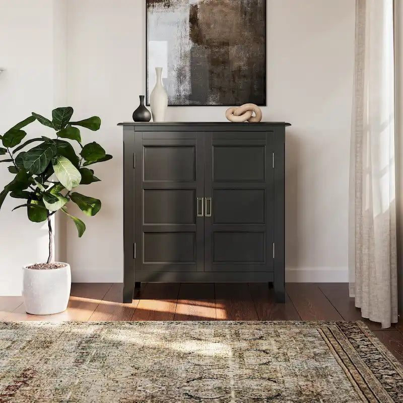 Meuble bas de rangement transitoire en bois massif Portland de 76 cm de large – 76 larg. x 36 prof. x 79 haut. (cm)