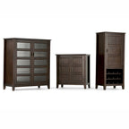 Meuble bas de rangement transitoire en bois massif Portland de 76 cm de large – 76 larg. x 36 prof. x 79 haut. (cm)