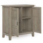 Meuble bas de rangement transitoire en bois massif Portland de 76 cm de large – 76 larg. x 36 prof. x 79 haut. (cm)