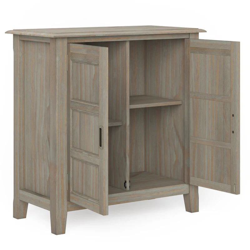 Meuble bas de rangement transitoire en bois massif Portland de 76 cm de large – 76 larg. x 36 prof. x 79 haut. (cm)