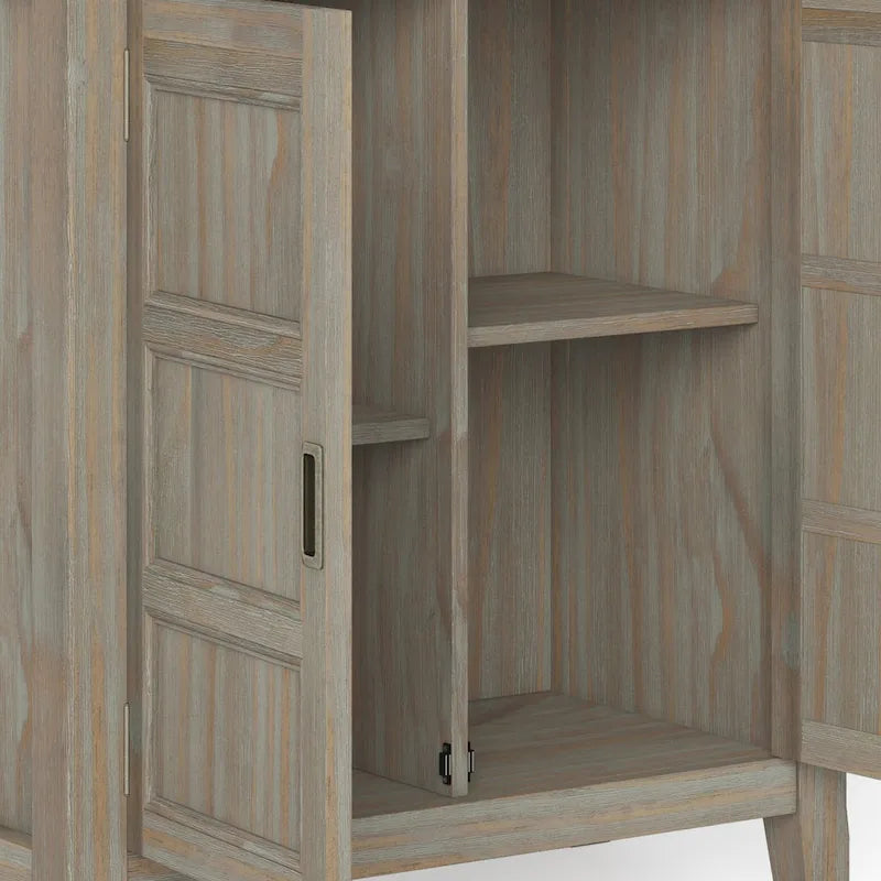 Meuble bas de rangement transitoire en bois massif Portland de 76 cm de large – 76 larg. x 36 prof. x 79 haut. (cm)