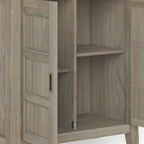Meuble bas de rangement transitoire en bois massif Portland de 76 cm de large – 76 larg. x 36 prof. x 79 haut. (cm)