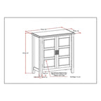 Meuble bas de rangement transitoire en bois massif Portland de 76 cm de large – 76 larg. x 36 prof. x 79 haut. (cm)