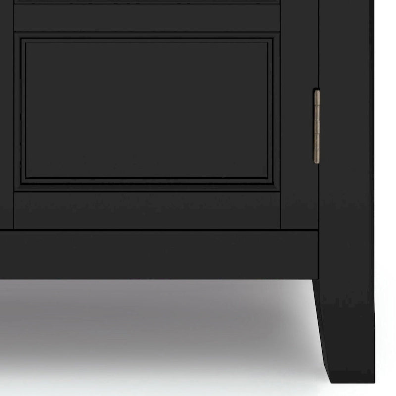 Meuble bas de rangement transitoire en bois massif Portland de 76 cm de large – 76 larg. x 36 prof. x 79 haut. (cm)