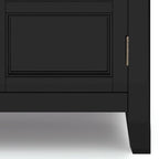 Meuble bas de rangement transitoire en bois massif Portland de 76 cm de large – 76 larg. x 36 prof. x 79 haut. (cm)