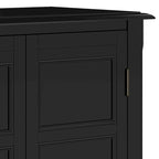 Meuble bas de rangement transitoire en bois massif Portland de 76 cm de large – 76 larg. x 36 prof. x 79 haut. (cm)
