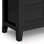 Meuble bas de rangement transitoire en bois massif Portland de 76 cm de large – 76 larg. x 36 prof. x 79 haut. (cm)