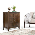 Meuble bas de rangement transitoire en bois massif Portland de 76 cm de large – 76 larg. x 36 prof. x 79 haut. (cm)