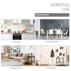 Buffet et vaisselier de cuisine Accent en bois avec porte vitrée et espace micro-ondes