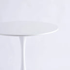 Table à manger Tulipe 80 cm, table à manger du milieu du siècle pour 2-4 personnes avec plateau rond en MDF, table à manger sur pied, table basse de loisirs