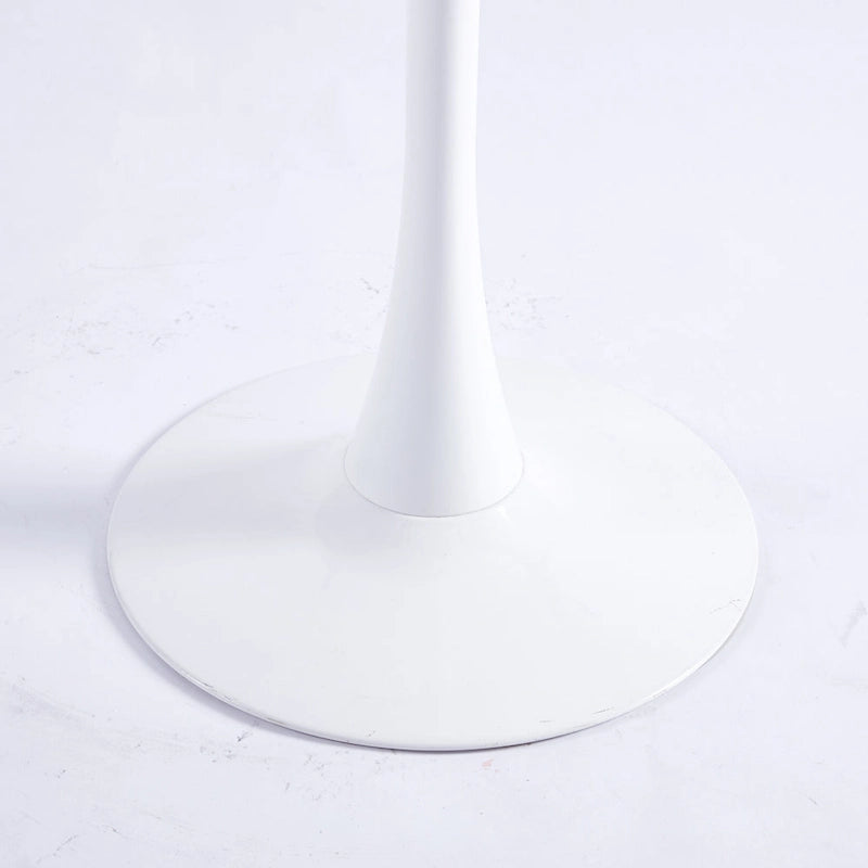 Table à manger Tulipe 80 cm, table à manger du milieu du siècle pour 2-4 personnes avec plateau rond en MDF, table à manger sur pied, table basse de loisirs