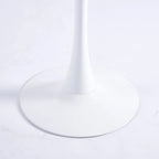 Table à manger Tulipe 80 cm, table à manger du milieu du siècle pour 2-4 personnes avec plateau rond en MDF, table à manger sur pied, table basse de loisirs