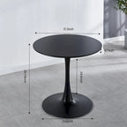Table à manger Tulipe 80 cm, table à manger du milieu du siècle pour 2-4 personnes avec plateau rond en MDF, table à manger sur pied, table basse de loisirs