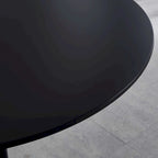 Table à manger Tulipe 80 cm, table à manger du milieu du siècle pour 2-4 personnes avec plateau rond en MDF, table à manger sur pied, table basse de loisirs