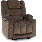 Fauteuil inclinable électrique avec fonction de chauffage et de massage, en tissu