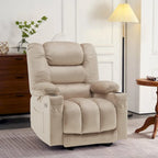 Fauteuil inclinable électrique avec fonction de chauffage et de massage, en tissu