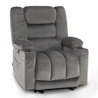 Fauteuil inclinable électrique avec fonction de chauffage et de massage, en tissu