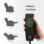 Fauteuil inclinable électrique avec fonction de chauffage et de massage, en tissu