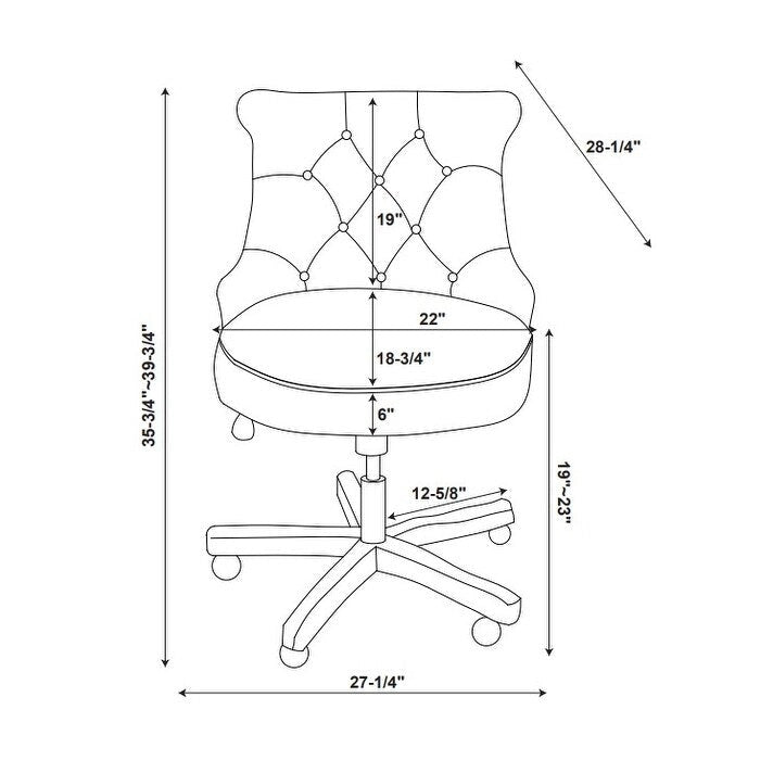 Chaise de bureau pivotante Pamela