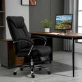 Chaise de bureau pivotante à dossier haut, en tissu de lin ergonomique avec accoudoirs et hauteur réglable