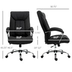 Chaise de bureau pivotante à dossier haut, en tissu de lin ergonomique avec accoudoirs et hauteur réglable