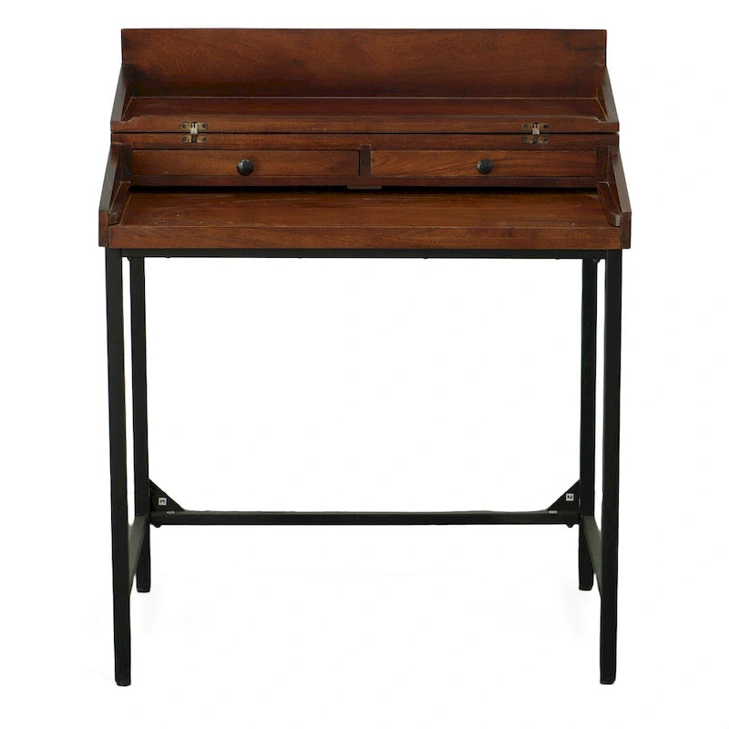 Bureau rustique Raleigh - Châtaigne/Noir