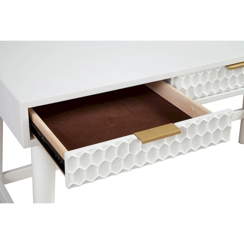 Grand bureau Blanc Perle, Blanc