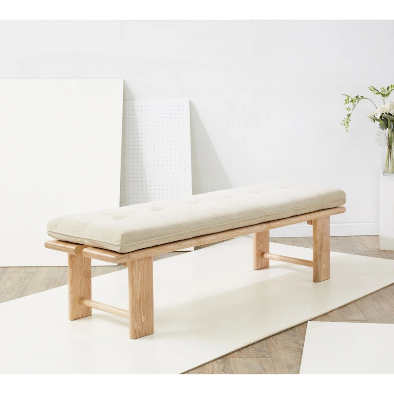 Banc moderne Rasema avec coussin - 61 L x 19 P x 18 H