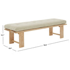 Banc moderne Rasema avec coussin - 61 L x 19 P x 18 H
