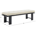 Banc moderne Rasema avec coussin - 61 L x 19 P x 18 H