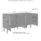 Buffet Mid-Century Everett - 62x19x8