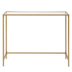 Console de table d'entrée moderne avec plateau en verre, cadre doré 39,4 po