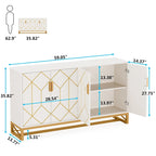 Buffet de cuisine/salle à manger moderne à 4 portes avec étagère réglable