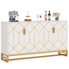 Buffet de cuisine/salle à manger moderne à 4 portes avec étagère réglable