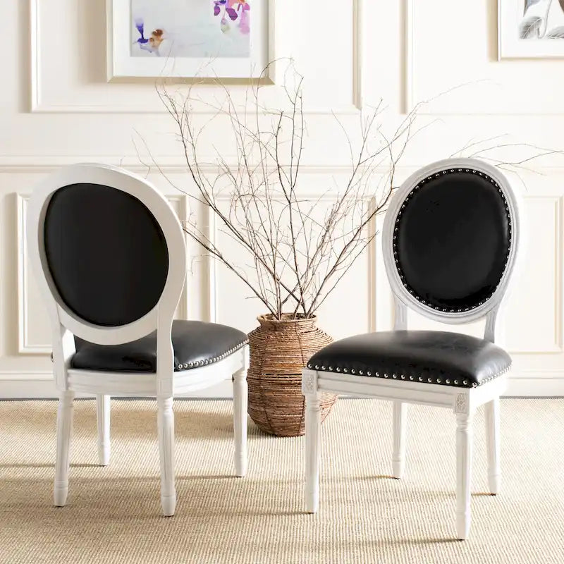 Chaise de salle à manger ovale parisienne Rona (lot de 2) - 20Lx20Px39H