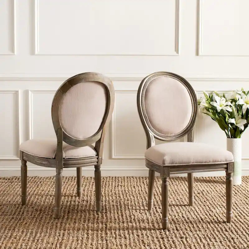 Chaise de salle à manger ovale parisienne Rona (lot de 2) - 20Lx20Px39H