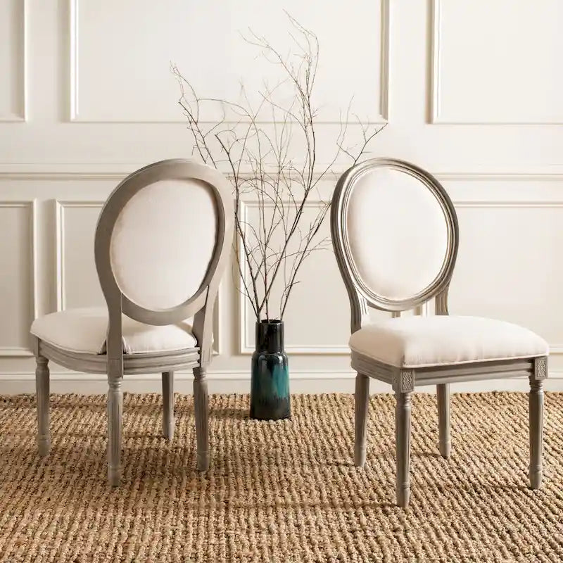 Chaise de salle à manger ovale parisienne Rona (lot de 2) - 20Lx20Px39H