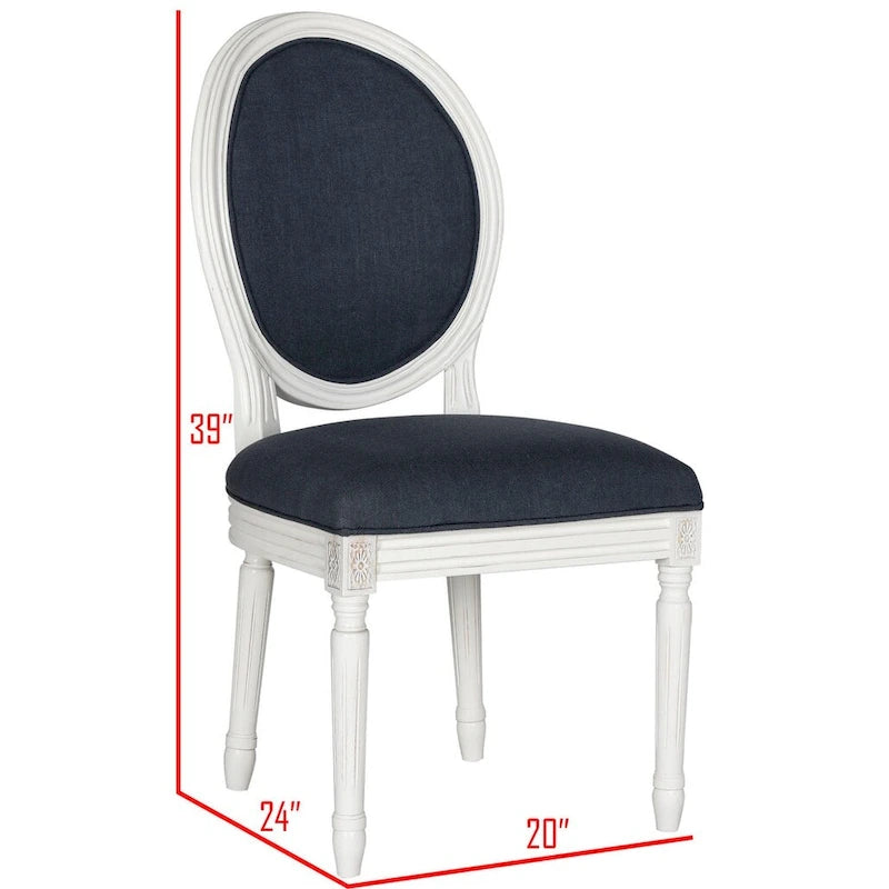 Chaise de salle à manger ovale parisienne Rona (lot de 2) - 20Lx20Px39H