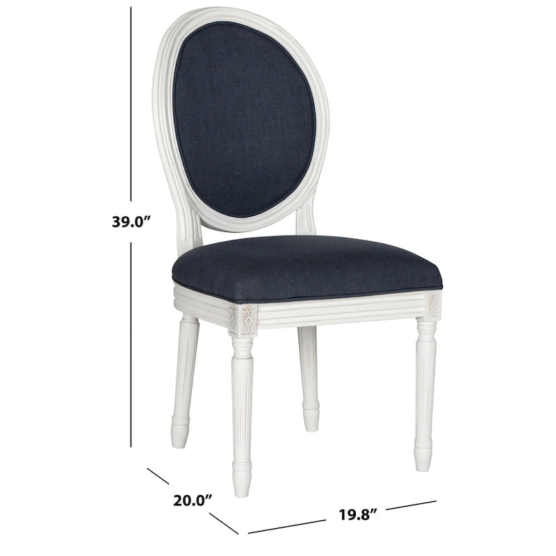 Chaise de salle à manger ovale parisienne Rona (lot de 2) - 20Lx20Px39H