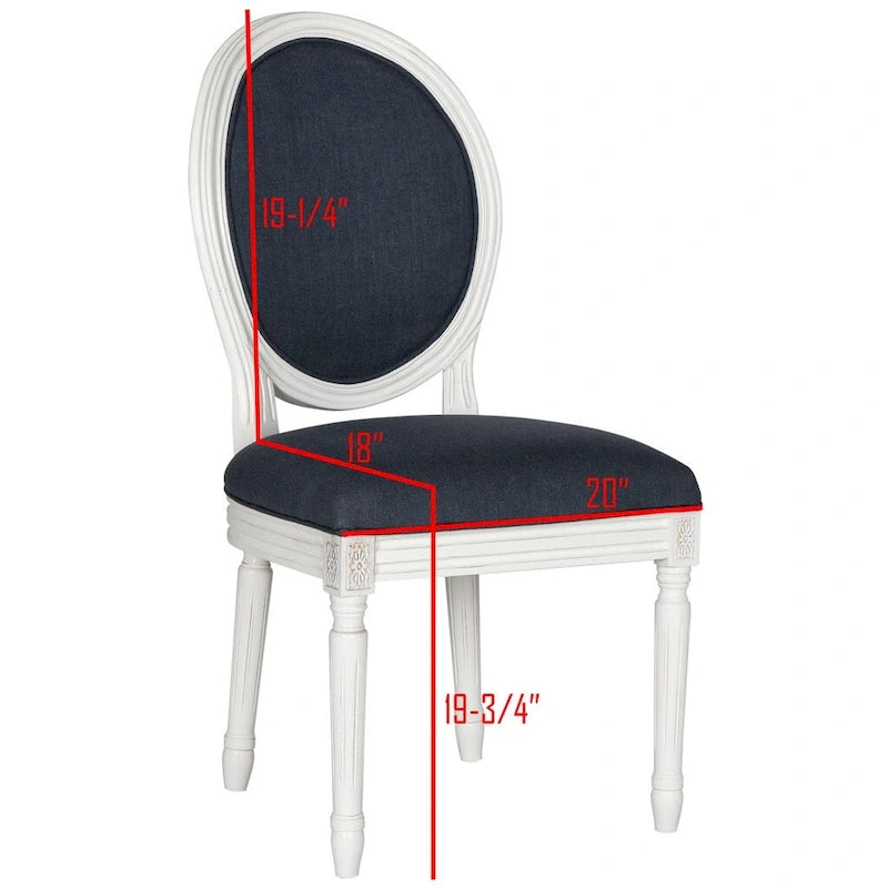 Chaise de salle à manger ovale parisienne Rona (lot de 2) - 20Lx20Px39H