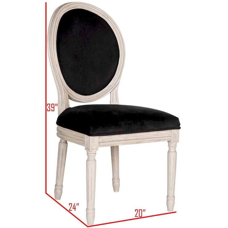 Chaise de salle à manger ovale parisienne Rona (lot de 2) - 20Lx20Px39H