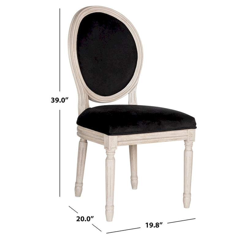 Chaise de salle à manger ovale parisienne Rona (lot de 2) - 20Lx20Px39H