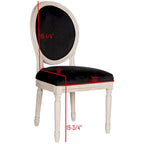 Chaise de salle à manger ovale parisienne Rona (lot de 2) - 20Lx20Px39H