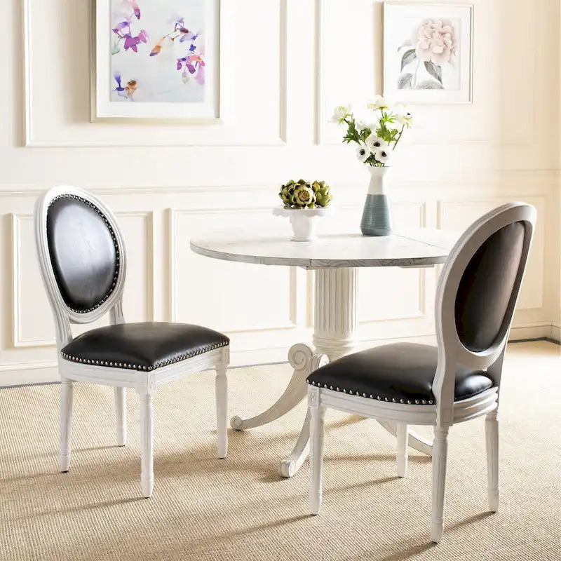 Chaise de salle à manger ovale parisienne Rona (lot de 2) - 20Lx20Px39H