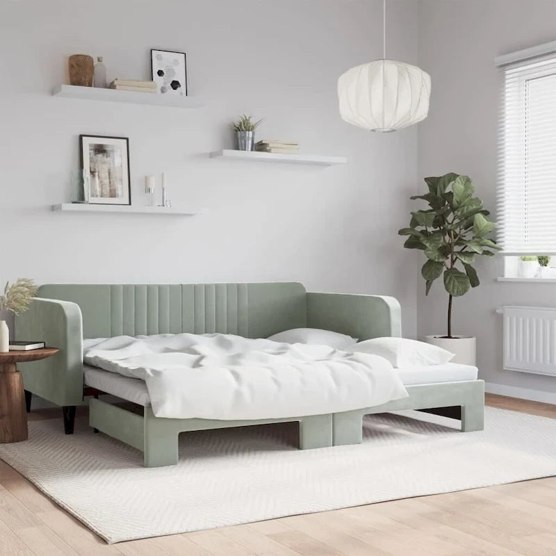 Canapé-lit rembourré pour chambre à coucher et salon, velours